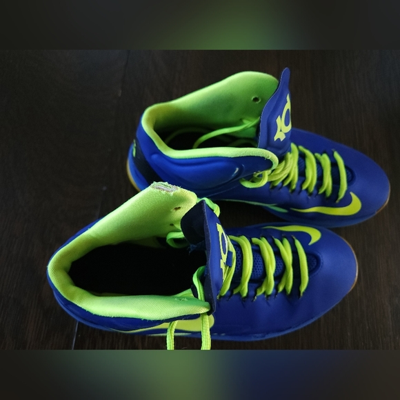 Nike 👟 2012 KD 35 Basketball shoes Royal Blue/Neon yellow size US 7Y Eur 40 $14 - Picture 7 of 14